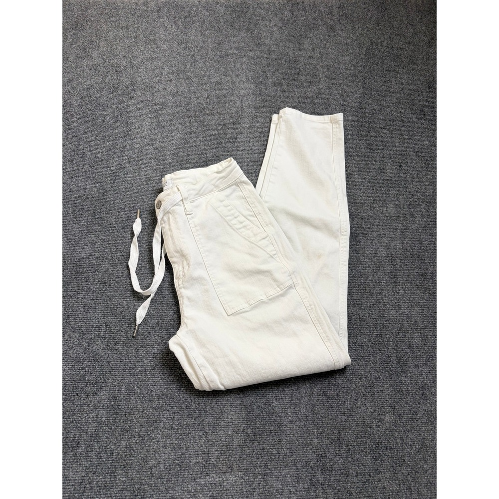 Judy Blue White Denim Drawstring Jogger Pants Size 7/28 JB88512 WHT